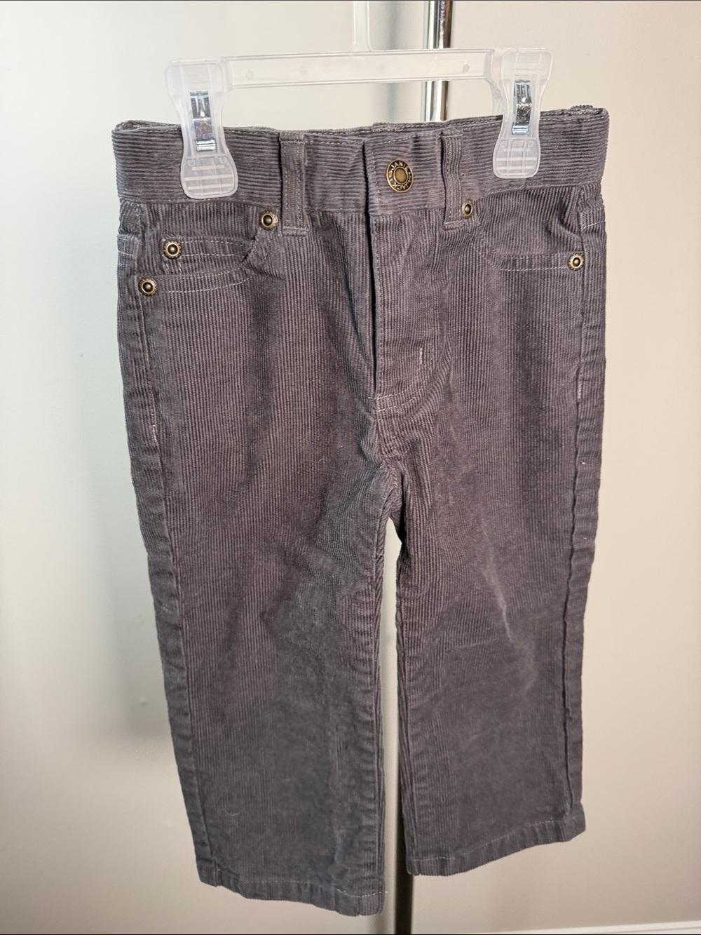 Janie and Jack Gray Corduroy Kids Pants